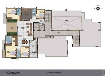 Kalyan Avanti 2 Bedroom floor plan Layout