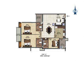 Kalyan Nexus 3 Bedroom floor plan