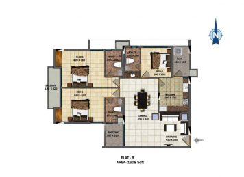 Kalyan Nexus 3 Bedroom floor plan