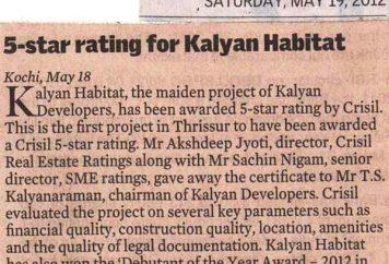 Kalyan Habitat has been awarded Crisil 5-star rating